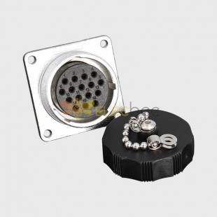 WS20-Z 16Pin Female Panel Mount Socket 28MM Metal Shell Aviation Connector (WS28, Z）