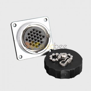WS20-Z 26Pin Female Panel Mount Socket 28MM Metal Shell Aviation Connector (WS28, Z）