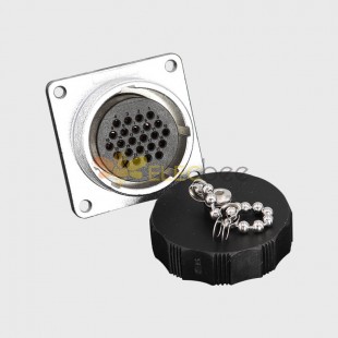 WS28 24Pin Aviation Connector Female Socket Waterproof Metal Threaded Panel M28 Outdoor for LED (WS28, Z）