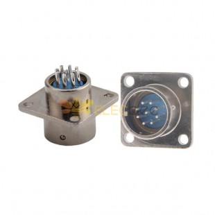 Chassis Mount Connector 8pin XS16 Male Flange Mount Connector With 4 Holes