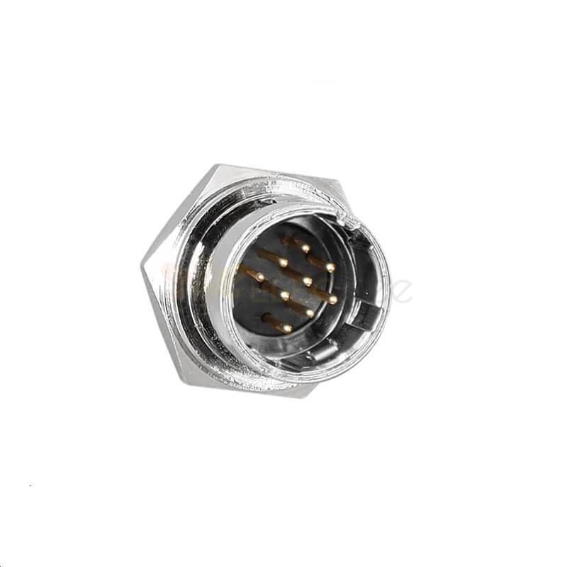 YC12 Series 9 Pin Formal Mount female Plug Male Socket Avation Push-Pull Quick Lock