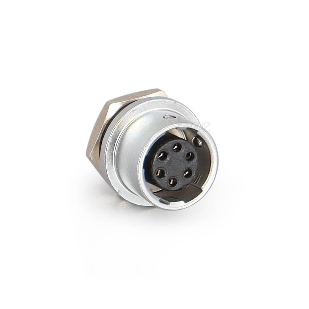 6 Pin Male Plug Female Socket Avation Connector Push-Pull Quick Lock YC8 Series Connector Reverse Mount