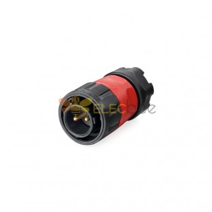 2 Pin Plug Aviation Connector Male for Industry IP67 Waterproof 20A 500V