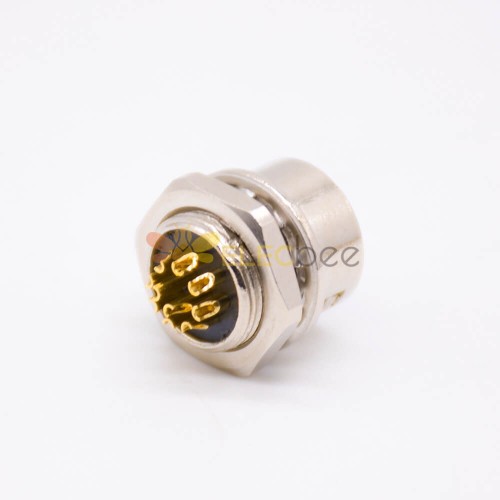 Circluar Connector 10pin Male Connector Back Mount Receptacle with 10mm Matal Shell