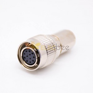 HR10A Series 12 Pin Female Circluar Aviation Connector Cable Mount Plug Pull-Push Connector with 10mm Matal Shell