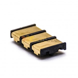 Contacts de batterie de placage à l'or du lancement 1.9H du brochage SMT 4.0MM de connecteur de batterie de 3 bornes