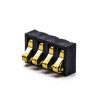 4 Pin Battery Connector PCB Mount 4.75H Gold Plating 4.25PH Battery Contact Shrapnel