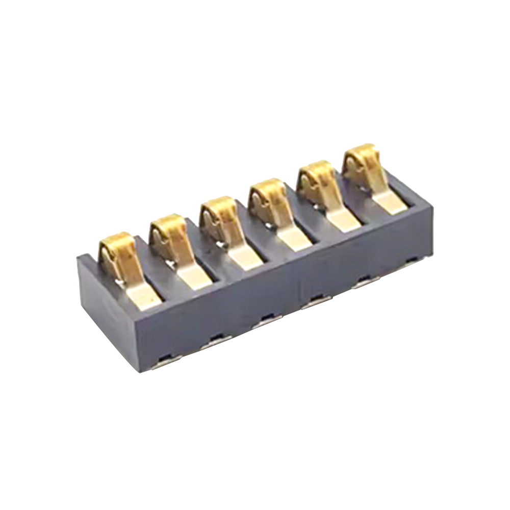 6 Connecteurs Pin 4.75H PCB Mount Gold Plating 4.25PH Connecteur de batterie au lithium de téléphone portable