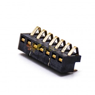 7-polige Batterie 2,5-mm-Pitch-Vergoldung 4,0-H-Batteriekontaktsplitter für Leiterplattenmontage