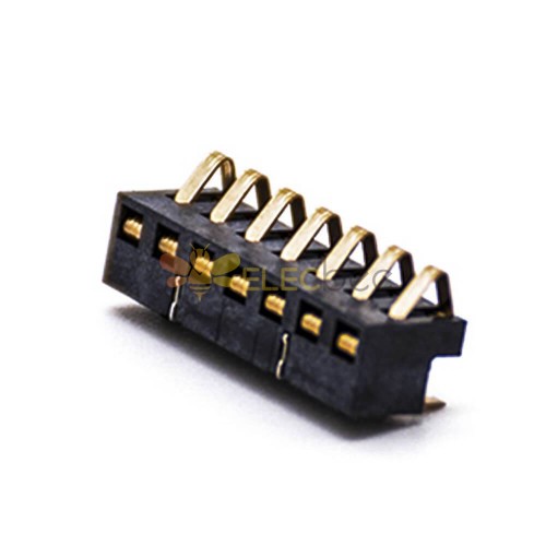 Bateria de 7 pinos 2,5 mm de passo banhado a ouro 4,0 H ​​montagem de PCB estilhaços de contato da bateria
