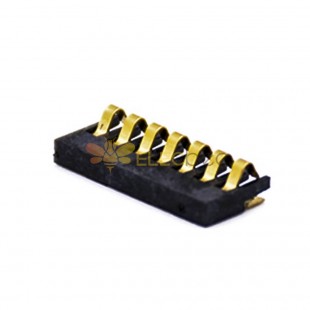 Battery Charger Connector 7 Pin PCB Mount Gold Plating 2.0MM Pitch Battery Contact Shrapnel