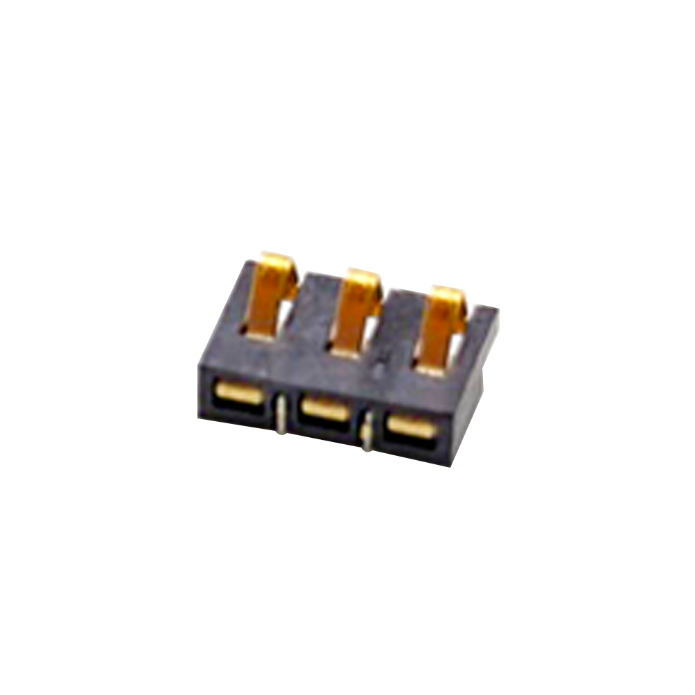 電池座彈片式PH2.0貼板安裝公插頭PCB板3芯鍍金