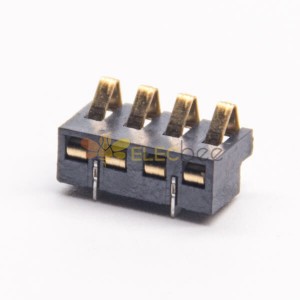 彈片式連接器貼片安裝接PCB板4芯PH2.5鍍金母電池座