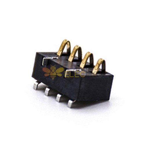 Placa do conector da bateria 4 pinos 2,5 mm passo 5,4 h montagem em PCB estilhaços de contato da bateria