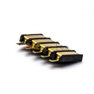 Conectores de bateria 2,5 mm passo 5 pinos banhado a ouro SMT conexão de fonte de alimentação estilhaços