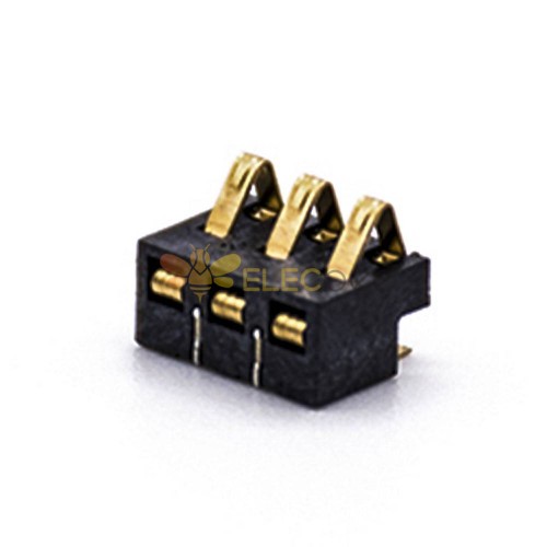 電池座鋰離子電池連接器鍍金 3 針 2.5PH 3.5H PCB 安裝