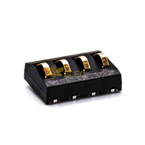 电池座锂离子连接器 4 针 PCB 安装 4.0PH 电池触点弹片