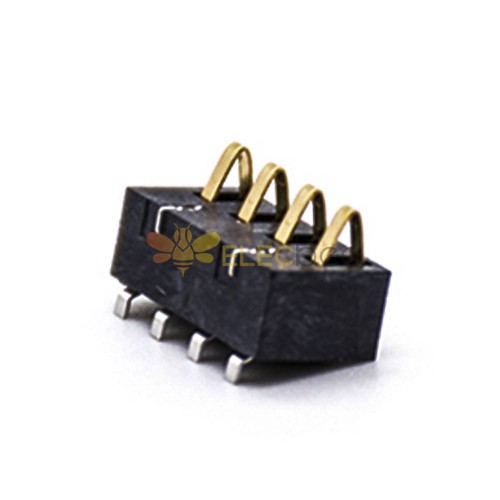 Supporto batteria PCB Mount Placcatura in oro 2.5PH 5.4H Connettore batteria al litio per cellulare a 4 pin