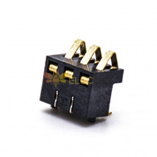 Receptáculo de bateria banhado a ouro 5,5H 3 pinos 2,5mm passo horizontal conector de bateria