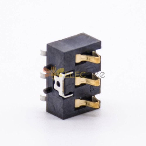 Conector de bateria de 3 pinos banhado a ouro 3.0PH montagem PCB estilhaços de contato da bateria