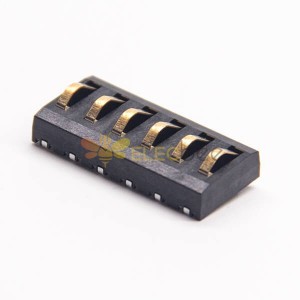 彈片式電池連接器6芯PH4.0貼板安裝接PCB板母電池座