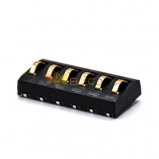 Conector de bateria de lítio para celular de montagem em PCB de 4,0 mm de passo 6 pinos 4,0 H