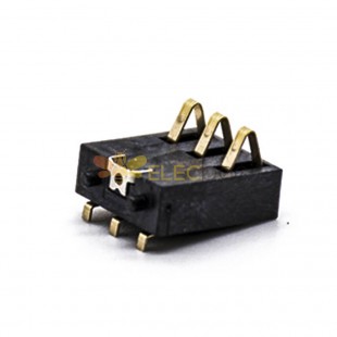 Bateria de lítio 3 pinos 3,0 mm passo conector de bateria 10,0 h placa de ouro montagem PCB