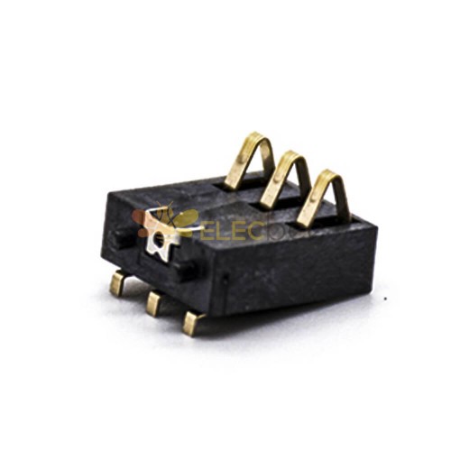 Lithium Battery 3 Pin 3.0MM Pitch Battery Connector 10.0H Gold Plating PCB Mount