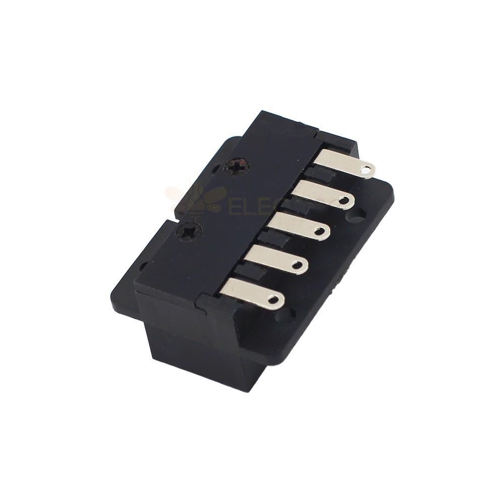 Pil Konektörü 5 Pin PH6.75 30A Erkek ve Dişi Panel Montajlı Düz ​​Elektrik Enerjisi için Özel Kullanım