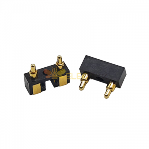Messing-Pogo-Pin-Steckverbinder, 2-polig, 5 mm Rastermaß, Lötstift, Multi-Pin-Serie, flacher Typ