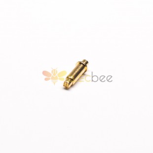 Type enfichable en forme de soudure de placage à l'or en laiton à noyau unique de connecteur de broche de Pogo en laiton