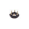 圓形 Pogo Pin 連接器 6 針插入式鍍金黃銅 11MM 間距插入焊接