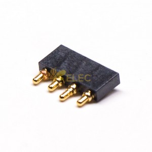 Connettore Pogo Pin ad alta densità Serie multi pin Saldatura piatta 4 pin Ottone 2,5 mm