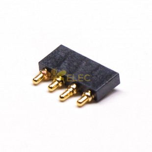 High Density Pogo Pin Connector Multi Pin Series Flat Solder 4 Pin Brass 2.5MM