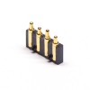 Conector pin Pogo de alta densidad, serie Pin múltiple, soldadura plana, 4 pines, latón, 2,5 MM