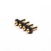 Male Pogo Pin Connector Single Row Multi Pin Series T Type Brass 4 Pin 3MM Pitch