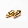 Pin Pogo Connector Gold Plating Shaped Single Core Plug-in Brass Straight Solder