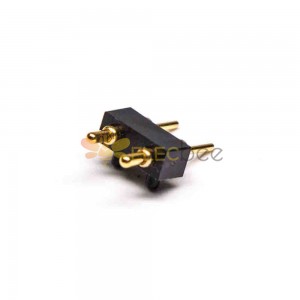 Conector de bateria Pogo Pin 2 pinos linha única plug-in tipo 3,5 mm passo de solda de inserção
