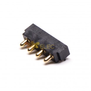 Pogo Pin Battery Connector Brass Multi Pin Series Flat Type 4 Pin 2.5MM Pitch Solder