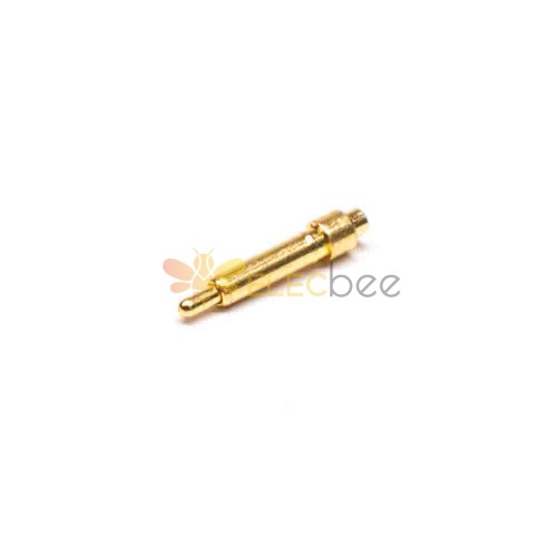 Pogo Pin 连接器黄铜单芯异形插入式焊锡镀金直式