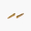Pogo Pin Connector Brass Single Core Shaped Plug-in Type Solder Gold Plating Straight