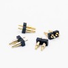 Conectores Pogo Pin Plug-in Latão banhado a ouro 2 pinos série em forma de solda