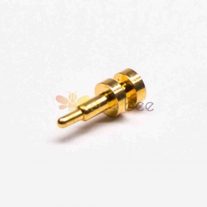 Pogo Pin Probe Connector Plug-in نحاس أصفر مطلي بالذهب على شكل لحام أحادي النواة