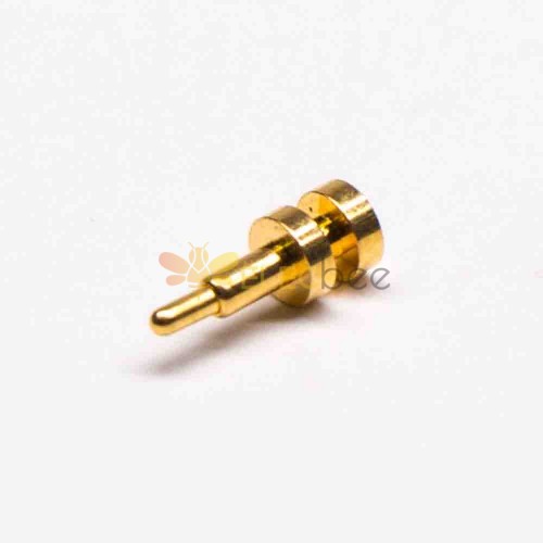Conector de sonda de pino pogo plug-in latão banhado a ouro em forma de solda de núcleo único