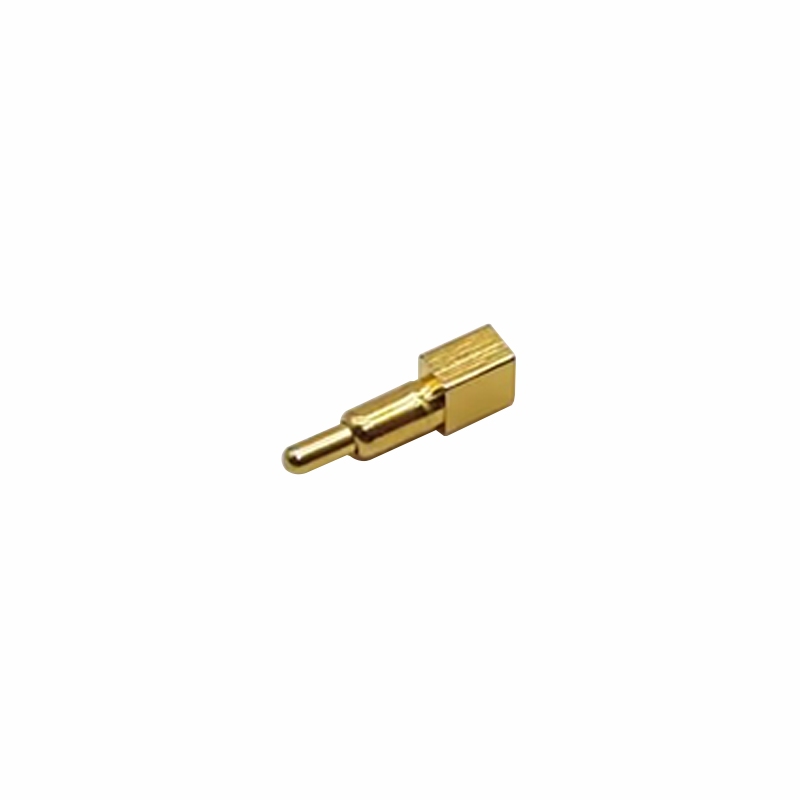 Connettore a saldare Pogo Pin Tipo piatto a forma di nucleo singolo Ottone dritto Placcatura in oro