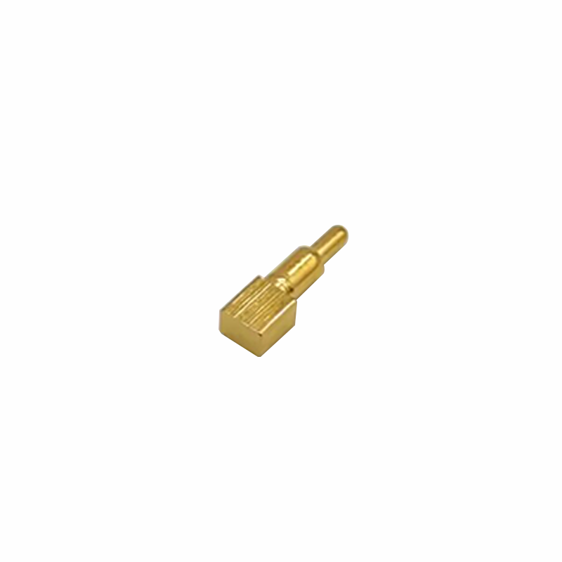 Conector de solda de pino Pogo de núcleo único em forma plana de latão banhado a ouro