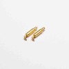 Pogo Pin Types Single Core Brass Gold Plating Needle Shaft Tail Bend