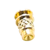 Pino SMT Pogo contato série em forma de latão folheado a ouro tipo plug-in de solda de núcleo único
