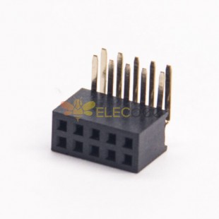 10pcs 1.27mm Dual Row Female Header Right Angled 2x5 Way DIP Type PCB Mount