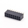 10pcs 雙排母2.54間距180度直插式單塑穿孔式插PCB板